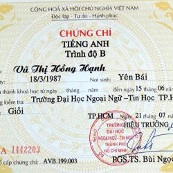 chung chi tieng anh B