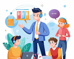 Hình ảnh về Instructor guiding online students