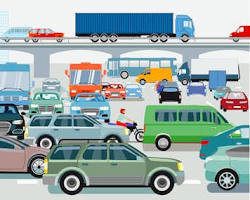 Hình ảnh về Traffic jam in city symbolizing timeconsuming commute