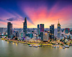 Hình ảnh về Bac Lieu cityscape with rivers and modern buildings