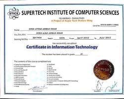 Hình ảnh về Certificate of Information Technology