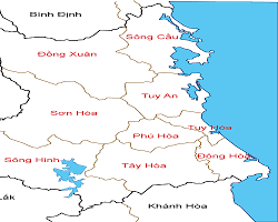 Hình ảnh về Bản đồ tỉnh Phú Yên và các cơ sở y tế tiêu biểu