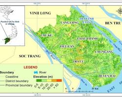 Hình ảnh về Map of Tra Vinh province