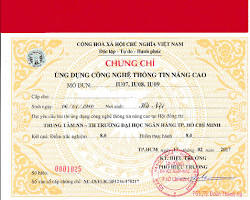 Hình ảnh về Chứng chỉ Ứng dụng CNTT Nâng cao