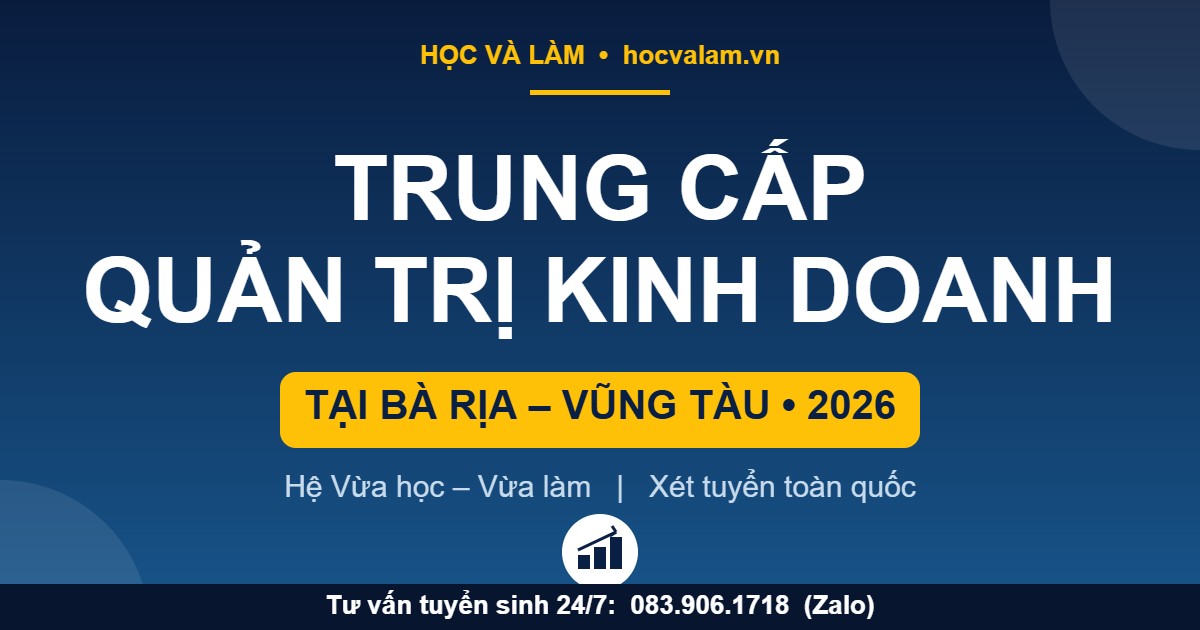 Trung cấp Quản trị kinh doanh tại Bà Rịa – Vũng Tàu 2026