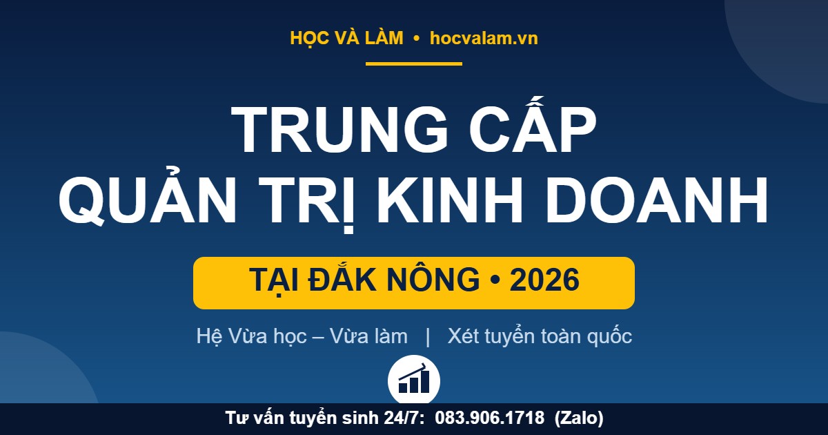 Trung cấp Quản trị kinh doanh tại Đắk Nông 2026