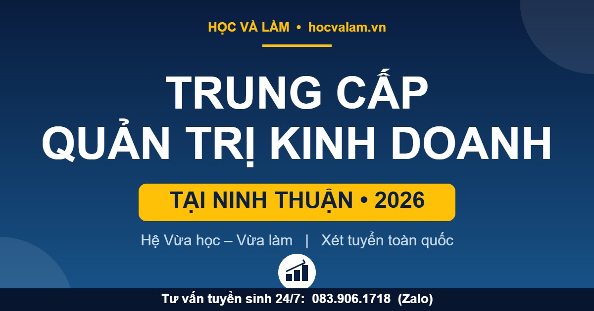 Trung cấp Quản trị kinh doanh tại Ninh Thuận 2026