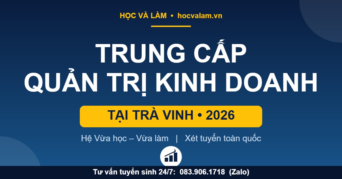 Trung cấp Quản trị kinh doanh tại Trà Vinh 2026