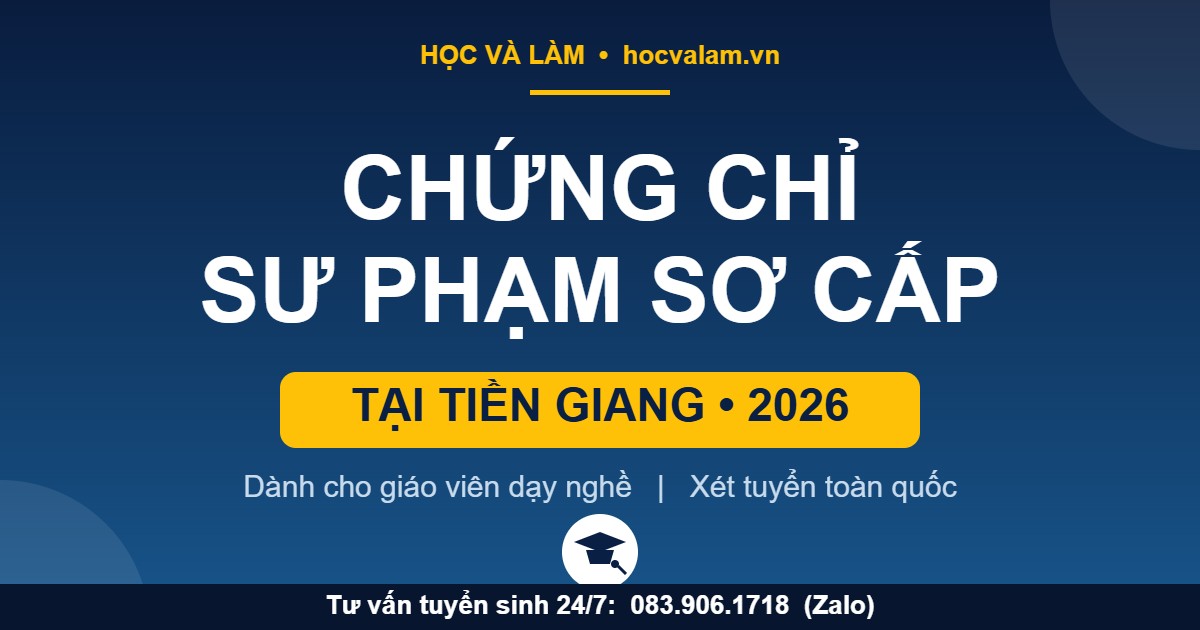 Chứng chỉ NVSP Sơ cấp tại Tiền Giang 2026